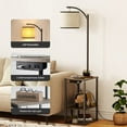 AOHAO Floor Lamp with Table, End table with Lamp for Living Room, Lamp