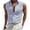 Blue, variant on JTSRKL Mens Striped Sleeveless Shirts Stand Collar Button Up Casual Vest Solid Vintage Lightweight Breathable Summer Layering Tank Tops White XS