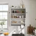 thumbnail image 4 of QinaQin Bathroom Wall Cabinet with Open Partition and Towel Bar for Bathroom, Kitchen or Living Room, 4 of 8