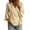 Beige #107, variant on Womens V Neck Shirts with Hem Bell Sleeves and Loose Fit Collar Red XL