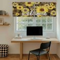 thumbnail image 5 of Spring Daisy Tier Curtains 24 Inch Length, Botanical Brown Yellow Flowers Oil Painting Cafe Short Curtains for Bathroom Over Sink, Small Kitchen Curtain Light Filtering Drapes 2 Panels 27.5"Wx24"L, 5 of 8