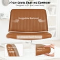 thumbnail image 6 of CL.HPAHKL Criss Cross Desk Chair, Height Adjustable Comfy Computer Task Chairs with Back No Wheels Armless Cross Legged Chair Modern Vanity Swivel Chair for Home Office Bedroom (1, Brown), 6 of 8