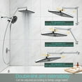 thumbnail image 4 of 12-inch Square High-pressure Rain Shower Head with Filtered Hand-held Shower Head, Adjustable Extension Arm, 10-Spray Modes & Magnetic Docking/Chrome Finish, 4 of 7