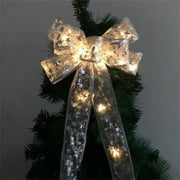 Awdenio LED Arbre de Noël Ornements Ruban Arcs Pour La Maison Décoration De Couronnes D'arbre De Noël