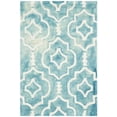 thumbnail image 2 of Safavieh Dip Dye Lairos Distressed Wool Area Rug, Turquoise/Ivory, 2'6" x 4', 2 of 12