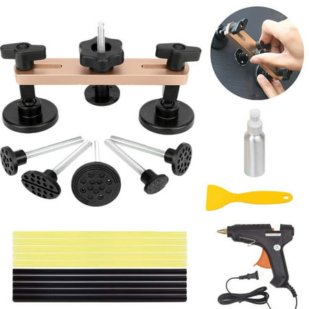 Car Dent Puller Kit, Paintless Dent Repair Remover with 10pcs Hot Glue Sticks for DIY Automobile Body Hail Damage
