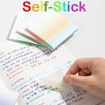 thumbnail image 2 of Glitter Transparent Self-Adhesive Waterproof Sticky Notes, 3x3 Inches, 3x4 Inches, Multicolor, 8 Pads, 400 Count, 2 of 6