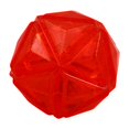 thumbnail image 3 of Pelota de juguete para perros, con sonido chirriante, resistente a mordeduras y diseño de bola de cristal colorida (roja), 3 of 7