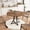 Brown, variant on 40-Inch Round Dining Table for 2-6, Space-Saving Kitchen & Living Room Table with Wooden Pedestal Base, Industrial Farmhouse Style for Home