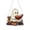 A006- Brass Cat Bell Wind Chime, variant on Halloween Ghost Decor Stained Glass Style 8 Inch Hanging Acrylic Ornament for Home Window Wall Party Indoor Display, 1 Pack