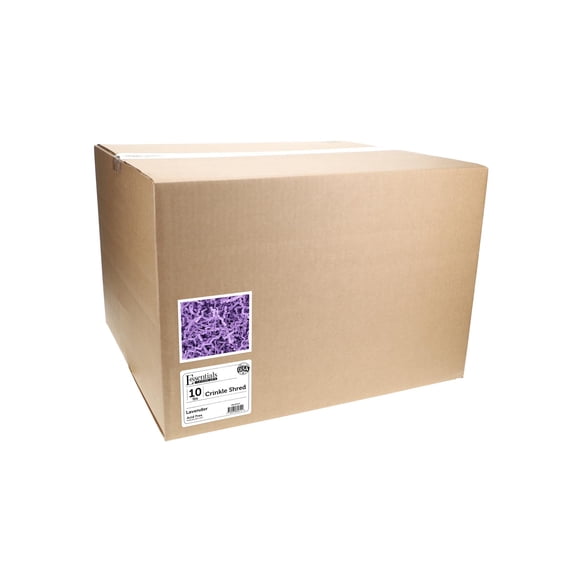 Essentials by Leisure Arts Crinkle Shred Box, Lavender, 10lbs Shredded Paper Filler, Crinkle Cut Paper Shred Filler, Box Filler, Shredded Paper for Gift Box, Paper Crinkle Filler, Box Filling
