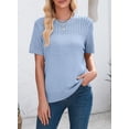 thumbnail image 5 of Tops de verano elegantes e informales con cuello redondo para mujer Dokotoo, 5 of 5