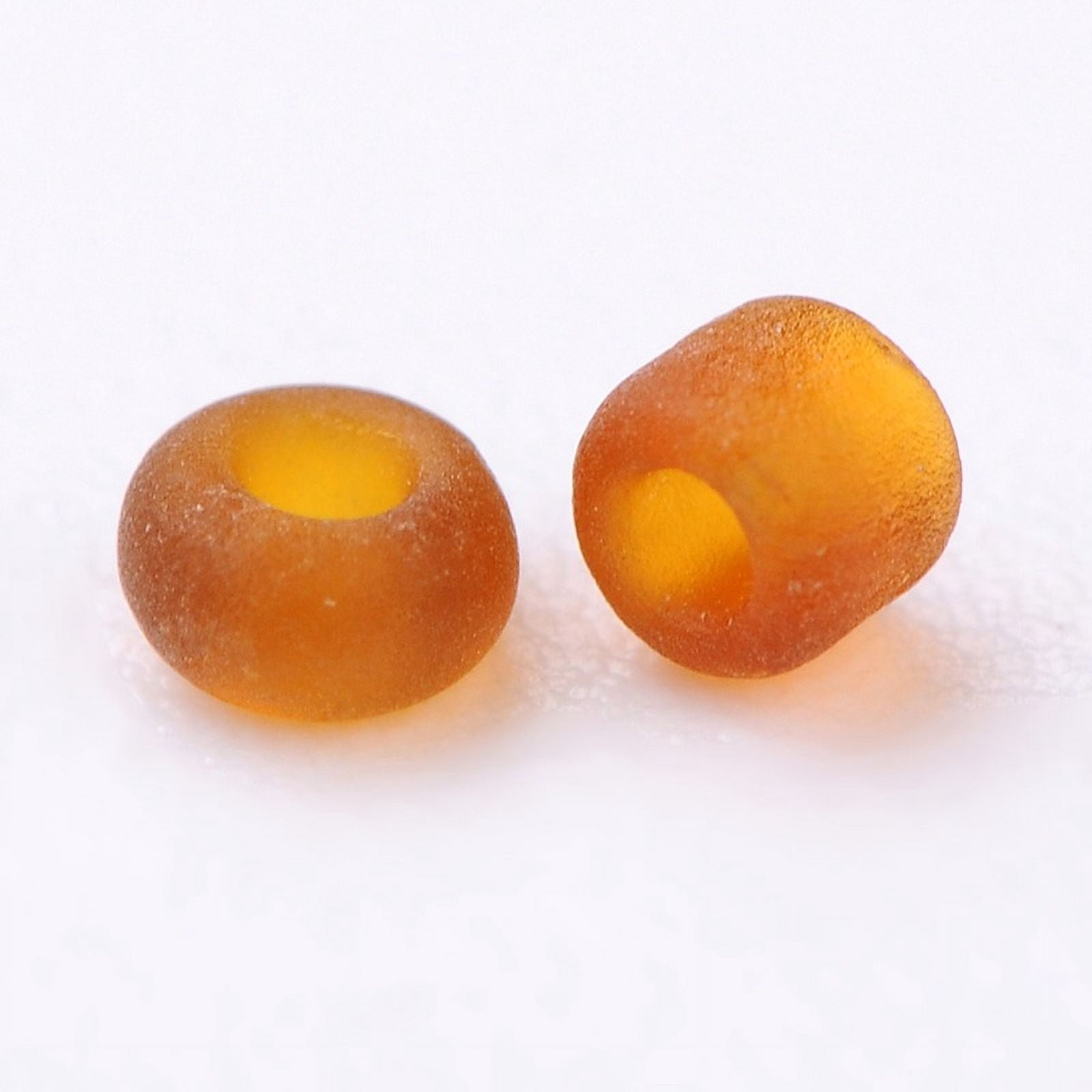 Glass Seed Beads Frosted Colors Round Coconut Brown 2mm