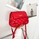 thumbnail image 3 of Sywqhk Bolso De Hombro De Cuero Con Entramado Retro Bolsos De Cadena De Color Puro Para Mujer (Rojo) Sywqhk Para estrenar, 3 of 6