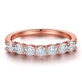 thumbnail image 1 of Anillos de aniversario MOOSEA Moissanite, 7 piedras, 0,7 quilates, oro rosa de 18 quilates, 1 of 6