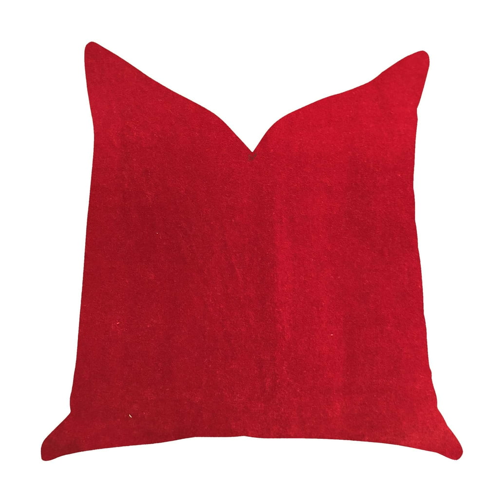 Luxury Throw Pillow in Red 18in x 18in