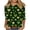 Green-A, variant on Womens St Patricks Day Shamrock Print T-Shirt 3/4 Sleeve Round Neck Loose Fit Casual Top Soft Comfortable Festival Pub Parade Wear Green