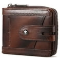 thumbnail image 1 of Cartera BULLCAPTAIN de piel auténtica con bloqueo RFID T23, color café, 1 of 6