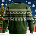 thumbnail image 2 of KHONTS Ugly Christmas Sweatshirts for Men Funny Christmas Pullovers Tops Fun Holiday Novelty Xmas Clothes Dark Green L, 2 of 4
