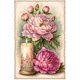 thumbnail image 2 of Hilo Algodón Bordado Kit Punto Cruz Con Vela Peonía Contada 11CT 40x60cm, 2 of 9