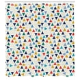 thumbnail image 3 of Geometric Shower Curtain, Colorful Simplistic Triangles Contour Forms Randomly Aligned Off White Background, Fabric Bathroom Set with Hooks, 69W X 75L Inches Long, Multicolor, by Ambesonne, 3 of 3