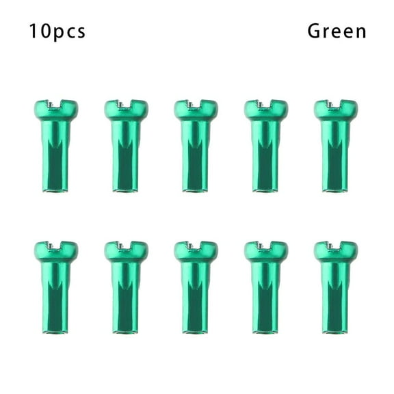 10/20/50pcs Mountain Bike Bike Alloy Anodized Bicycle Wheel Accessories Multicolor Cycling Spokes Nipples Wheel Spoke Nipples GREEN 10PCS
