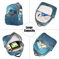 thumbnail image 5 of JIALIOU Mini Backpack Purse for Women Quilted Casual Daypack Small Travel Shoulder Bag, Shark with Sunglasses, 5 of 7
