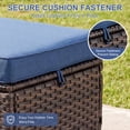 thumbnail image 5 of POCASSY 6 Pieces Outdoor Patio Furniture Sets with Swivel Rocker Patio Chairs, PE Wicker Patio Outdoor Conversation Set with Swivel Glider Chairs and 3-Seat Sofa, Ideal for Balcony, Deck, Backyard, 5 of 18