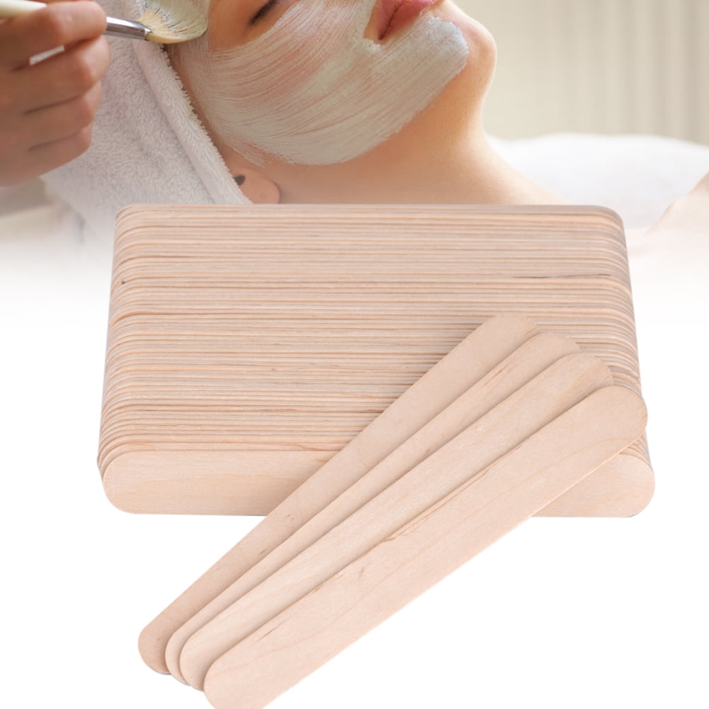 Yosoo 100Pcs/Bag Waxing Stick Spatula Applicator Wooden Spatula
