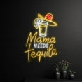 thumbnail image 2 of Handmadetneonsign Mama Needs Tequila Neon Sign, Tequila LED Sign, Tequila Neon Light, Wine LED, 2 of 5