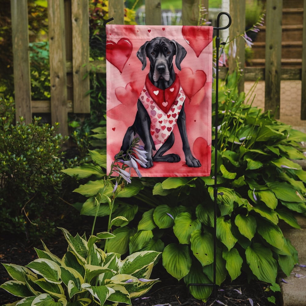 Great Dane My Valentine Garden Flag 11.25 in x 15.5 in