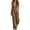 Khaki, variant on Jumpsuit for Women Bohemian Loose Fit V Neck Wide Leg Piece Romper Bodysuit Womens Rompers Black S