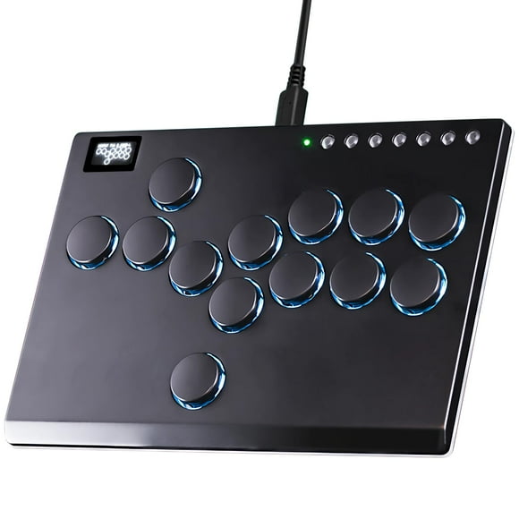 Sehawei All Metal Arcade Stick 13Keys All-Button Controller with Custom RGB & Turbo Functions,Arcade Fighting Stick for PC/Ps3/Ps4/Switch/Steam-Suppor