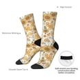 thumbnail image 4 of Haiem Retro 70s 60s Flower Pattern Crew Socks – Soft & Durable Moisture-wicking Socks, Stay-Up Fit for Business, Work, and Casual Wear Size 5-11, 4 of 6