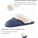 thumbnail image 3 of Pantuflas de mujer con espuma viscoelástica, suaves y sin cordones, forradas de gamuza y suela antideslizante, para interior y exterior., 3 of 5