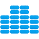 thumbnail image 1 of 10 Parches Adhesivos Impermeables Con Sensores para Escalada Al Aire Libre () Azul, 1 of 3
