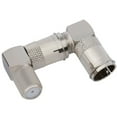 thumbnail image 3 of 5 Pcs 90 Degree TV Aerial Cable Connector Screw On Male to Female Right Angle F Type Adapters for Wall Mounted TVs, 3 of 7