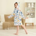 thumbnail image 2 of FORMRS Niños Bathrobe Unisex Hooded Robe Soft Plush Pajamas Sleepwear, Size 7-9T, Tropical Jungle Vibes, 2 of 7