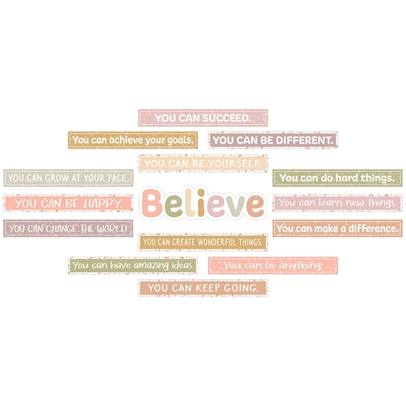 Teacher Created Resources Terrazzo Tones Believe You Can Mini Bulletin Board Set, 15 Pieces