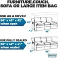 thumbnail image 2 of AMQTSLM Plastic Furniture Covers for Moving, Heavy-Duty Couch Cover for Sofa, Waterproof & Dustproof Clear Moving Bags for Renovation, Wrap or Storage, Extra Large Bag Open Size 96 x 42 x 62 Inch, 2 of 7