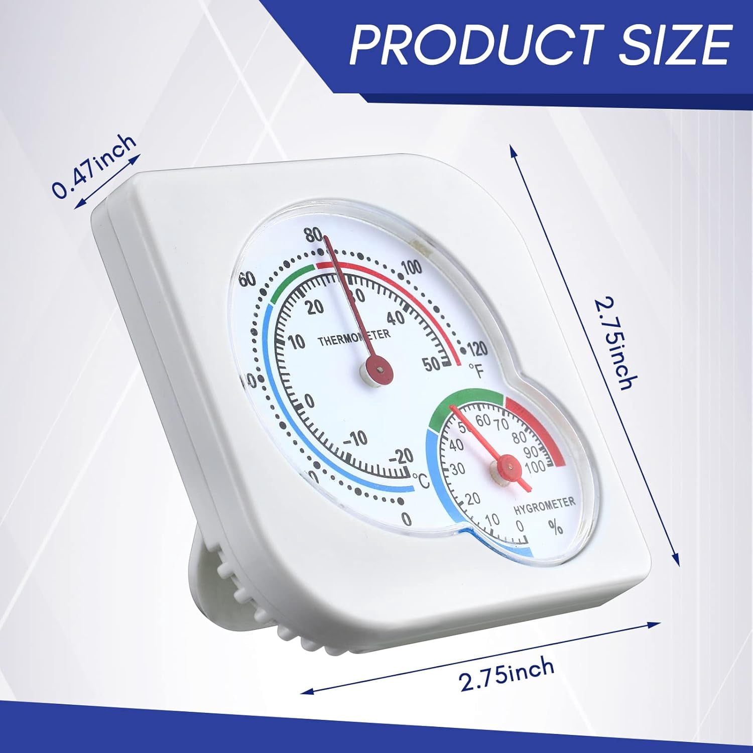 6 Pcs Indoor Thermometer and Humidity Gauge Indoor Mini Thermometer Hygrometer Temperature Humidity Meter Temperature and Monitor with Pointers for Home, Kitchen, Planting Room