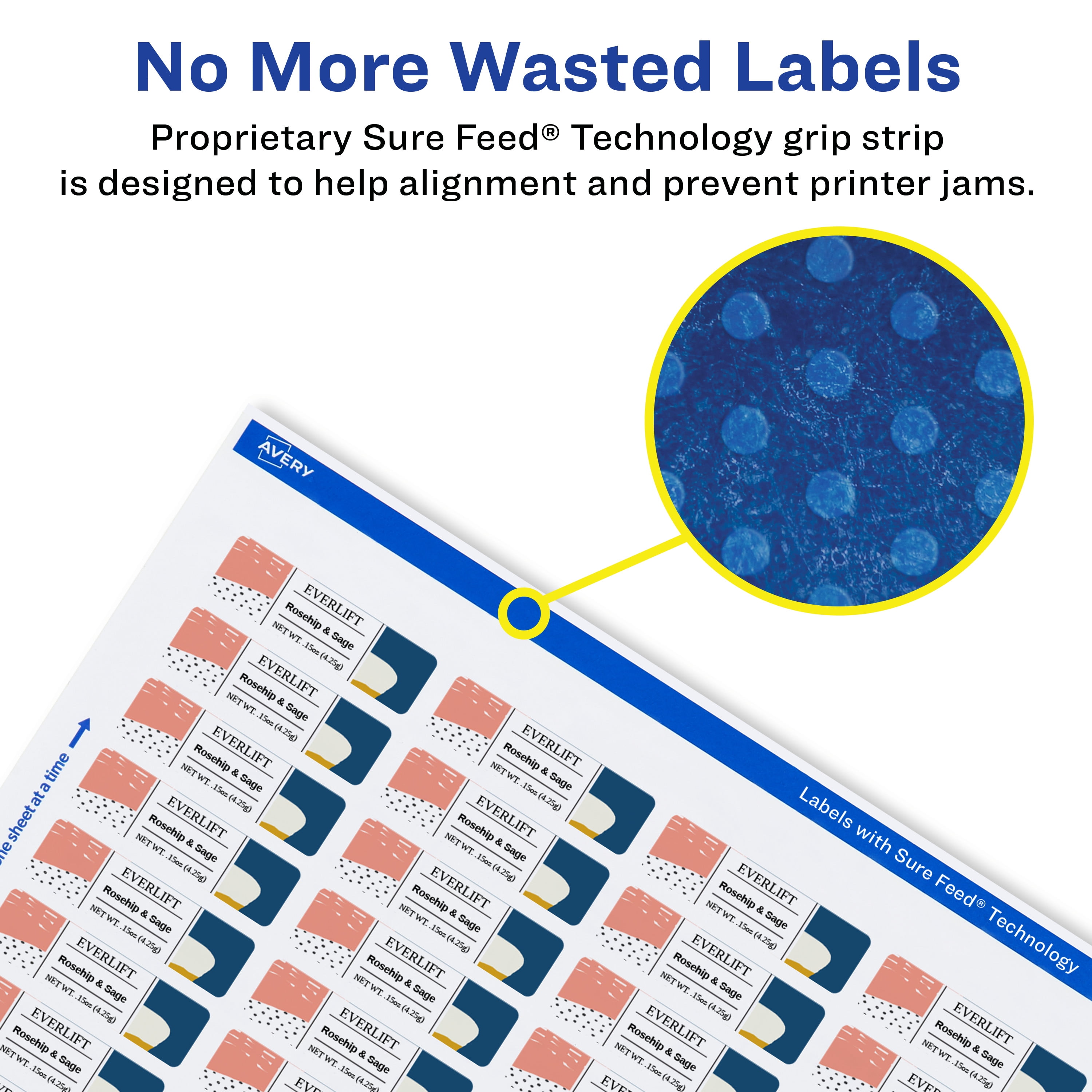 Avery Matte White Rectangle Labels, 1" x 1.5", 800 Labels