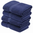 thumbnail image 2 of Superior 800 GSM Egyptian Cotton Heavyweight Bath Towel Set of 4, Navy Blue, 2 of 10