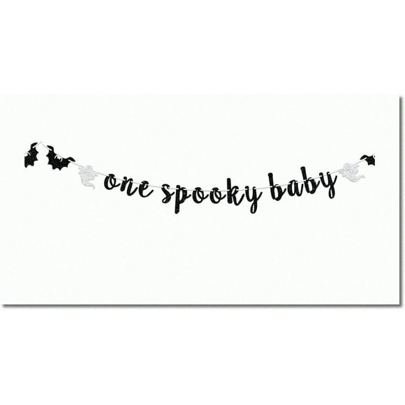 Sparkle and Shine: Spooky Baby Banner - Celebrate with Joy! Perfect for Baby's First Birthday, Baby Shower, or Gender Reveal Party. Decorate with Glitter and Fun!