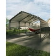thumbnail image 2 of 12x20 FT Heavy Permanent Metal Carport, Reinforced Frame and Steel Roof for All-Weather Use, Shelter for Bass Boats, Full-Sized Pickup Trucks, and Tractors, 2 of 6
