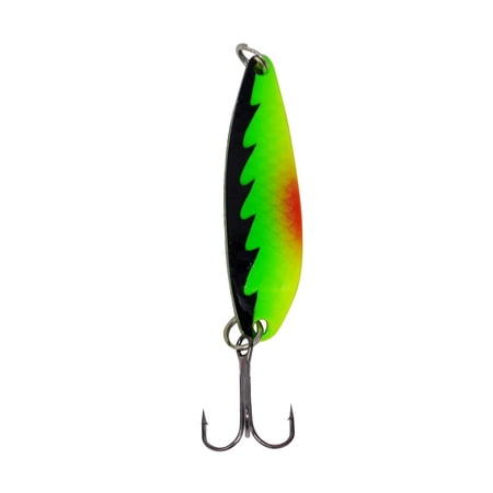 Spoon Fishing Lures Metal Curved Baits with Spinner & Treble Hooks for Casting