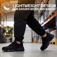 thumbnail image 5 of Safety Work Shoes for Men and women, Steel Toe Lightweight Sneakers with Anti-Puncture Midsole, 5 of 7