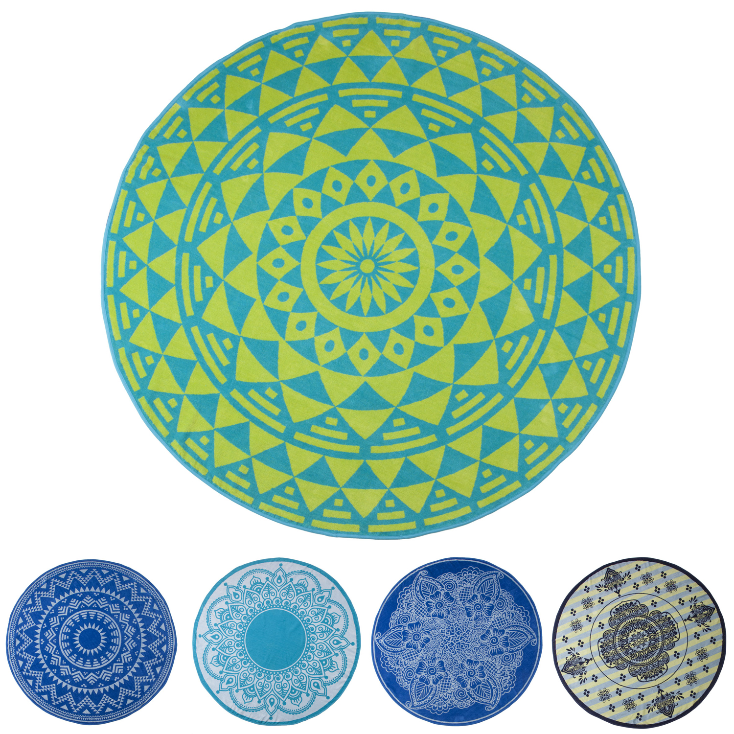 Impressions Cotton Modern Round Beach Towel