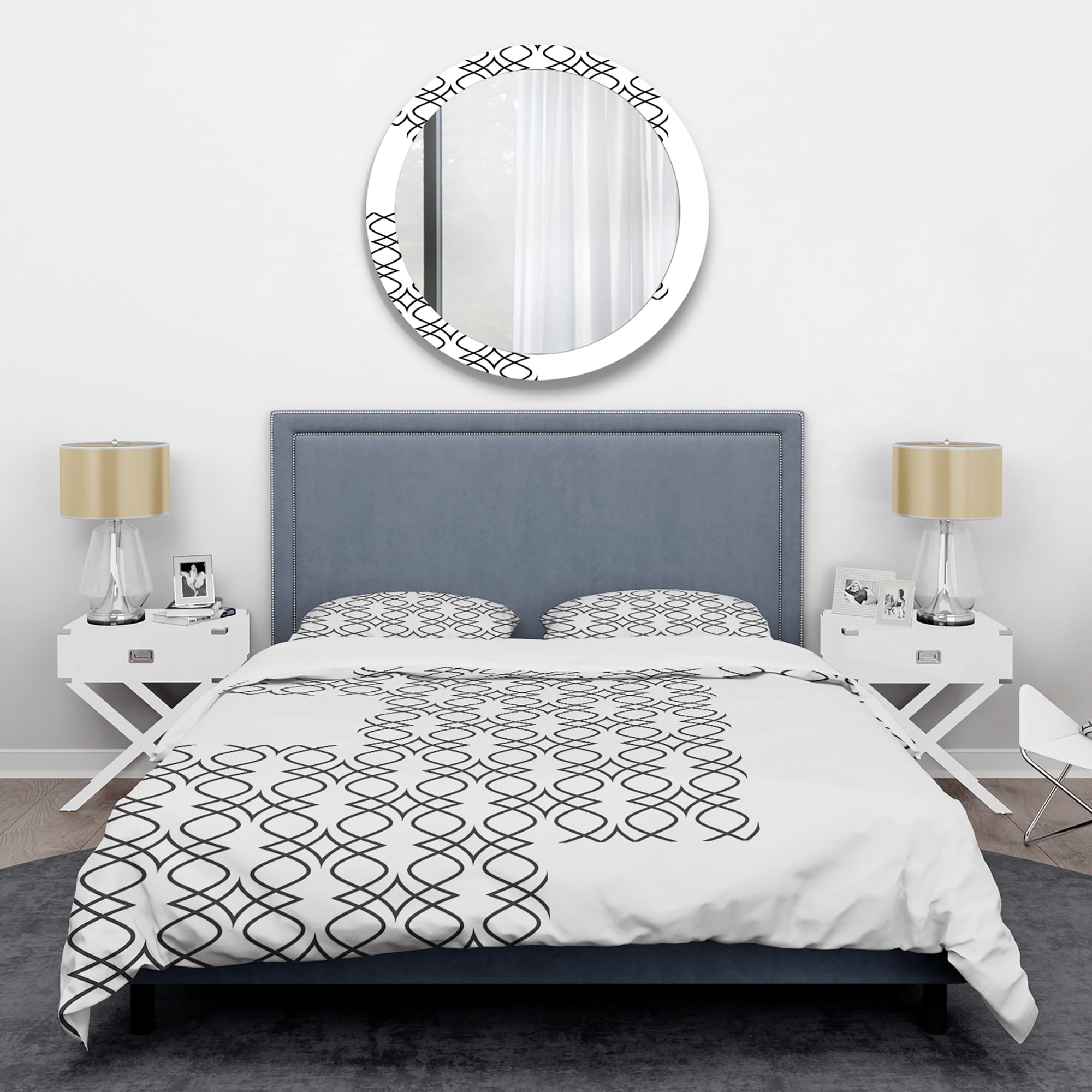 Designart 'Retro Pattern Abstract Design III' Mid-Century Modern Duvet Cover Set