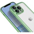 thumbnail image 2 of for iPhone 14 Pro Clear Case with Camera Lens Protector Luxury Plating Phone Case Slim Soft TPU Shockproof Protective Phone Case for iPhone 14 Pro 6.1 inch Women Men, Green, 2 of 13